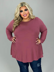 SALE!! 50 SLS-G {The New Staple} Mauve "Buttersoft" Top EXTENDED PLUS SIZE 4X 5X 6X