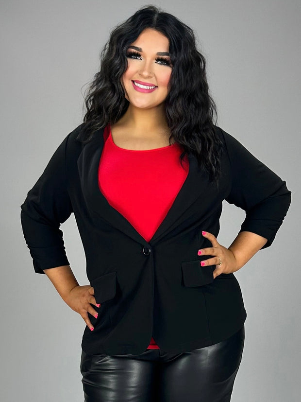 61 OT {Working In Style} SOHO Black Blazer PLUS SIZE 1X 2X 3X