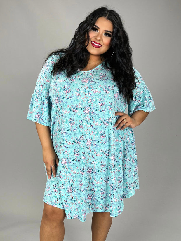 92 PSS-K {Romance Possible} MInt Floral Dress w/Pockets PLUS SIZE 1X 2X 3X