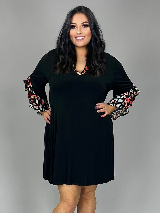 SALE!! 30 CP-O {The Good Is Coming} Black Leopard Print Dress PLUS SIZE XL 2X 3X