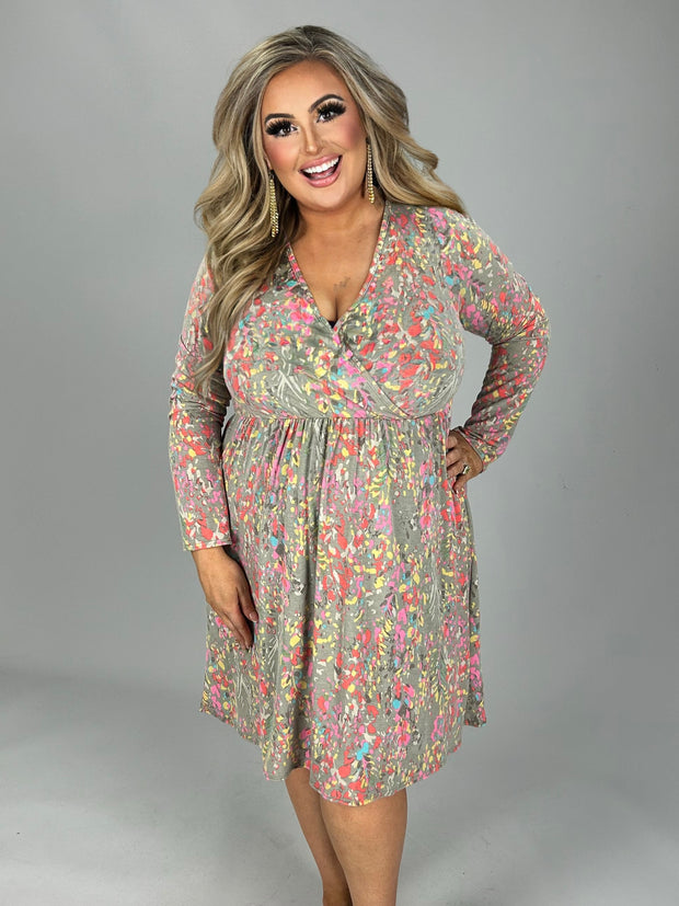 SALE!! 27 PLS-J {Confetti Dreams} Multi-Color Dress w/Pockets PLUS SIZE 1X 2X 3X