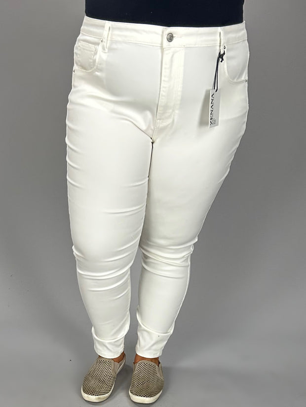 BT-S {Cliffhanger}  Ivory Stretch Jeans  PLUS SIZE 1X 2X 3X