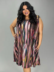 SALE!! 24 SV-A {We Promise Comfort}  V-Neck Print Dress EXTENDED PLUS SIZE 3X 4X 5X