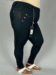 SALE!! BT-V Denim Jeggings with Rhinestone Buttons