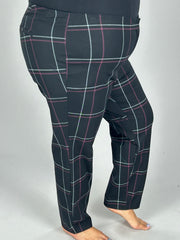 SALE!! BT-99 M-109 {Alfani} Black Windowpane Print Pants