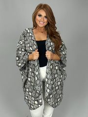 23 OT-Z {Only What Matters}  Snakeskin Print Cardigan PLUS SIZE 1X 2X 3X