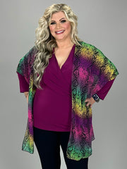 SALE!! 67 OT-B {Wild For You} Multi Color Snake Skin Kimono Plus Size 1X 2X 3X