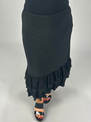 SALE!! BT-I {Dare To Dream} Black Lace Ruffle Hem Skirt PLUS SIZE XL 1X 2X 3X