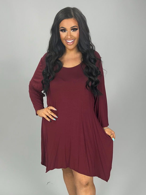 SALE! 84 SQ-B {Most Coveted} Burgundy Tunic PLUS SIZE 1X 2X 3X