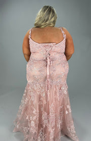 LD-I {For The Best} Dusty Rose Gown w/Bolero EXTENDED PLUS SIZE 5X