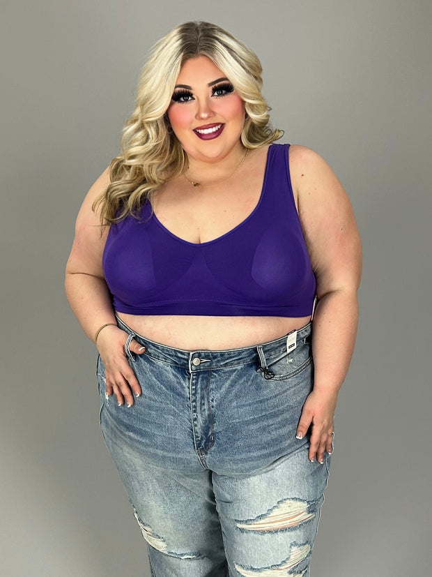 BRALETTE {Seize The Day} Purple Athletic Bralette CW EXTENDED PLUS SIZE 3X