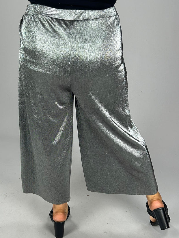 SALE!! BT-M M-109   {Michael Kors} Silver Metallic Pants Retail $110.00