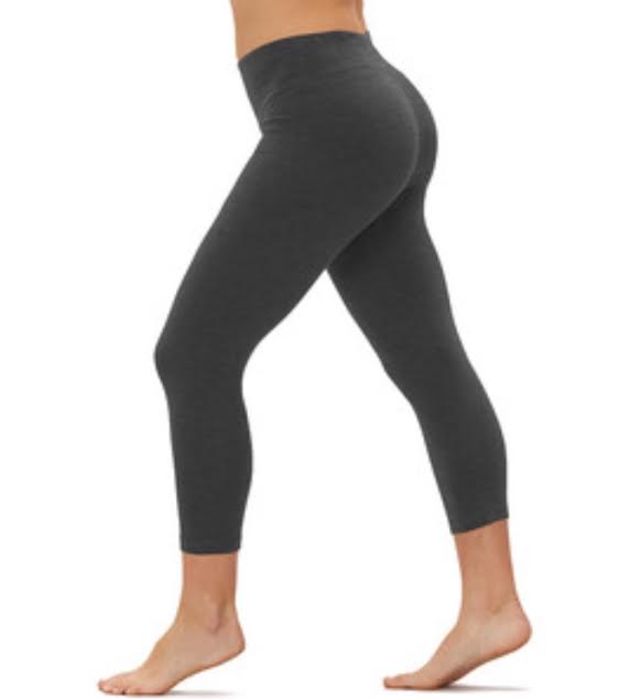 LEG-M {Simplifying Life} Heather Charcoal Capri Leggings EXTENDED PLUS SIZE 3X/5X