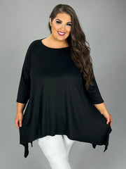 27 SQ {Change Your Mind} Black Asymmetrical Top EXTENDED PLUS SIZE 3X 4X 5X