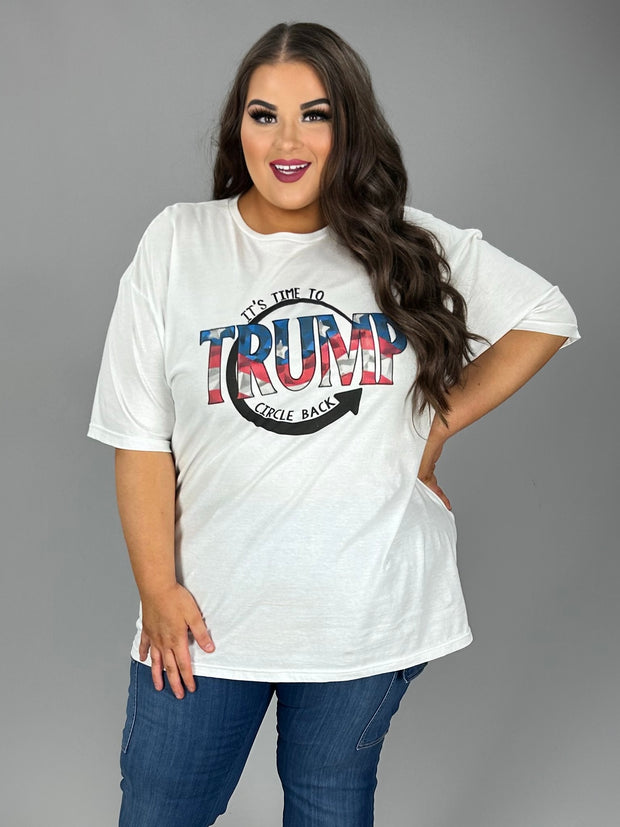 SALE!! GT {Trump Circle Back} Ivory Graphic Tee