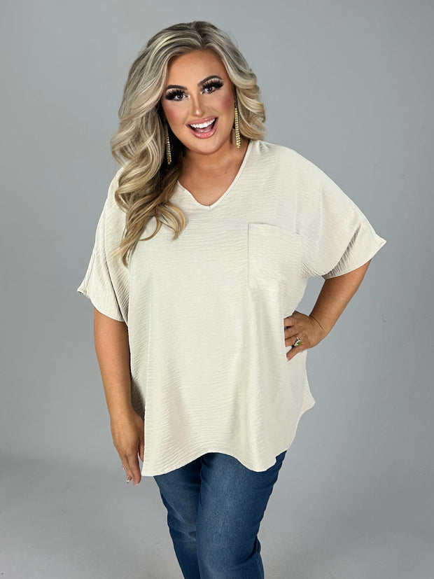 70 SSS-C {Laid Back Ways} Sand Beige Dolman Sleeve Top PLUS SIZE 1X 2X 3X