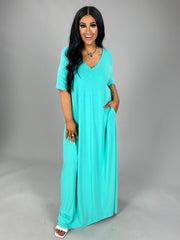 SALE!!  LD-O {Evolving Love} MINT V-Neck Maxi Dress PLUS SIZE 1X 2X 3X