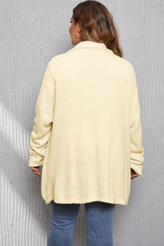 92 OT {Tomorrow & Always} Ivory Button Up Ribbed Shacket w/ Pockets PLUS SIZE 3X