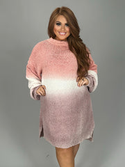 23 PLS-G {Lady Like} Umgee Peach Sweater Dress PLUS SIZE XL 1X 2X