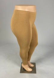 SALE!! BT {Studded Beauty} Taupe Rhinestone Vocal Leggings PLUS SIZE 1X 2X 3X