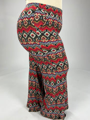 BT-Z {Stand & Deliver} Black Geo Print Bell Bottom Pants PLUS SIZE 1X 2X 3X