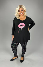 LEG-34 {Party Dots} Multi Colored Dot Print Leggings EXTENDED PLUS SIZE 3X/5X