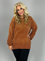 21 SLS-A {Feeling Cozy} Almond  Bubble Sleeve Sweater PLUS SIZE 1X 2X 3X