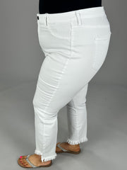 BT-I {Ms Cello} White Cropped Skinny Jeans  EXTENDED PLUS SIZE 14 16 18 20 22