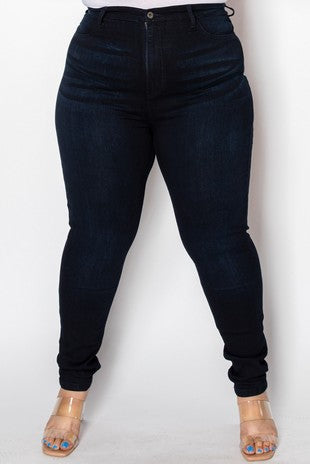 LEG-F {Aphrodite} Dark Navy Denim Skinny Jeans PLUS SIZE