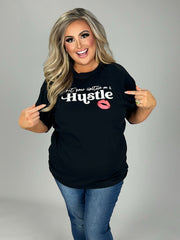 95 GT-B {Put Your Lipstick On & Hustle} Black Graphic Tee PLUS SIZE 1X 2X 3X