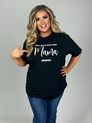 SALE!! 36 GT-H {Get It From Their Mama} Black Graphic Tee PLUS SIZE 1X 2X 3X