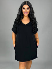 SALE!! 95 SSS-E {One Glance Says It All} Black V-Neck Tunic PLUS SIZE 1X 2X 3X