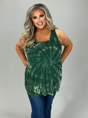 SALE!! 23 SV-P {Take It From Me} Army Green Tie Dye Top PLUS SIZE 1X 2X 3X