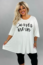 SALE!! 63 GT-F {In The Curves} Ivory "Curves Are  In" Top CURVY BRAND!!!  EXTENDED PLUS SIZE 3X 4X 5X 6X (May Size Down 1 Size)