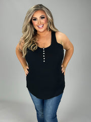 60 SV-P  {Can You Feel It} Black Ribbed Tank Top PLUS SIZE 1X 2X 3X