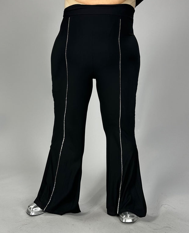 SALE!! 82 BT {Genuine Soul} VOCAL Black Rhinestone Lined Pants PLUS SIZE XL 2X 3X