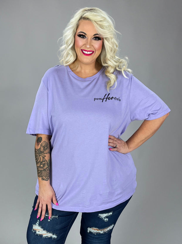 SALE!! 35 GT-G {powHerful} Lavender Graphic Tee PLUS SIZE 3X