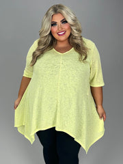 56 SSS {Easy Fix} Neon Yellow Asymmetrical Top EXTENDED PLUS SIZE 4X 5X 6X