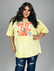 SALE!! 32 GT {Do It For You} Blasted Yellow Comfort Colors Graphic Tee PLUS SIZE 3X