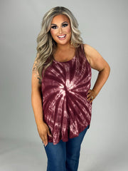 SALE!! 22 SV-R {Take It From Me} Burgundy Tie Dye Top PLUS SIZE 1X 2X 3X