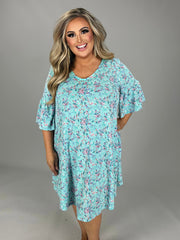 92 PSS-K {Romance Possible} MInt Floral Dress w/Pockets PLUS SIZE 1X 2X 3X