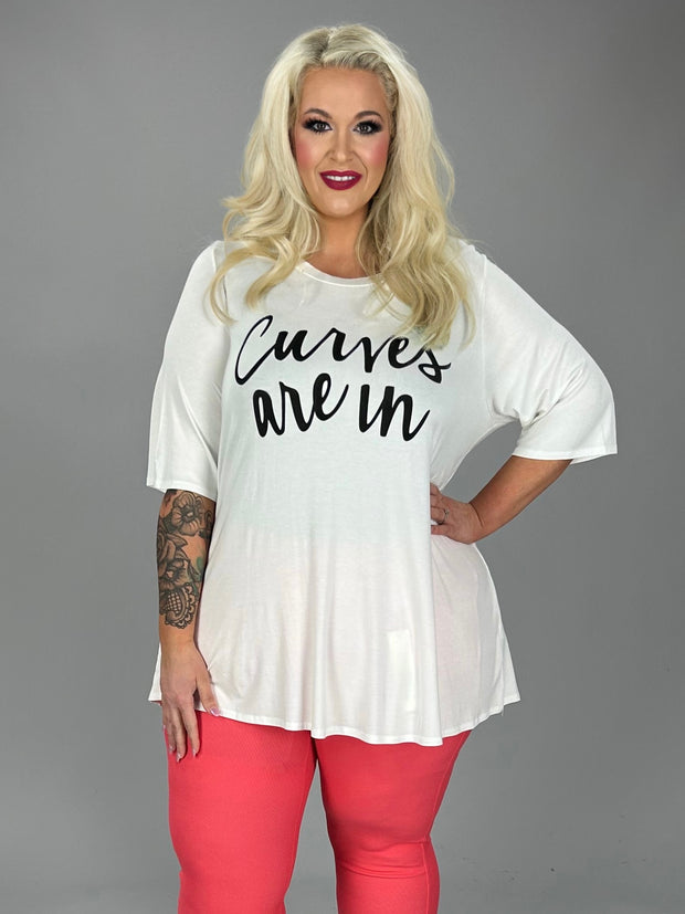 SALE!! 63 GT-F {In The Curves} Ivory "Curves Are  In" Top CURVY BRAND!!!  EXTENDED PLUS SIZE 3X 4X 5X 6X (May Size Down 1 Size)