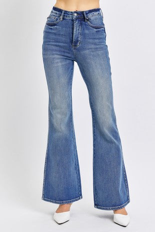 BT {Judy Blue} Medium Blue High Waisted Flare Jeans