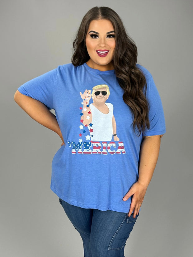 SALE!! GT {Trump America}  Blue Graphic Tee