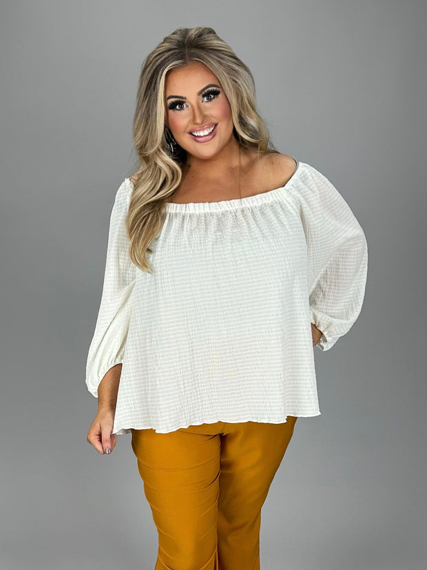 13 SSS {Culture Code} Ivory Waffle Knit  Top PLUS SIZE 1X 2X 3X