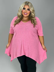 27 SSS {Easy Fix} Dk Pink Asymmetrical Top EXTENDED PLUS SIZE 4X 5X 6X