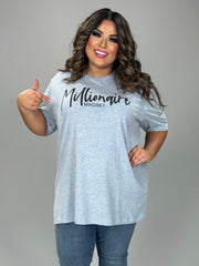 48 GT {Millionaire Mindset} Heather Blue Graphic Tee PLUS SIZE 3X