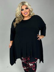 27 SQ {Change Your Mind} Black Asymmetrical Top EXTENDED PLUS SIZE 3X 4X 5X