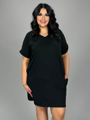 65 SSS-V {Midnight Special} Solid  Black Tunic w Pockets PLUS SIZE 1X 2X 3X