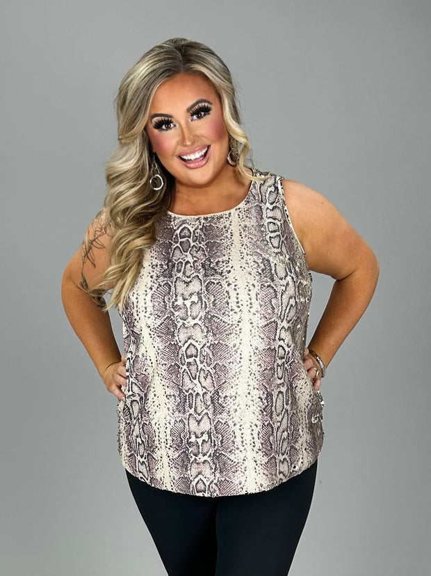 SALE!! SV-A/M-109 {INC} Flippy Sequin Embossed Top Retail $89.50!